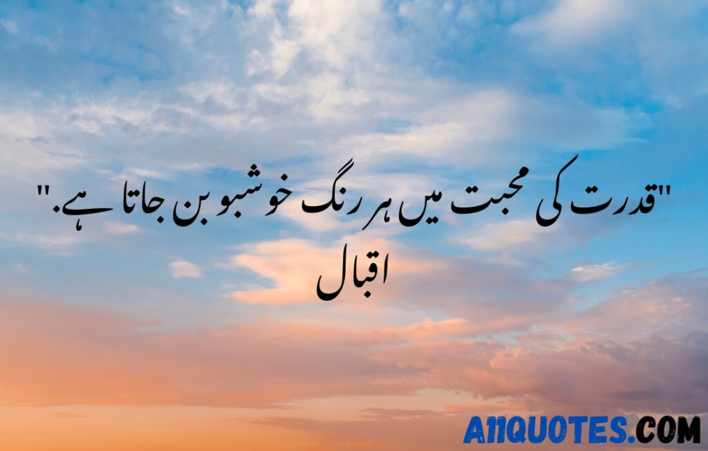 Love Nature Quotes in Urdu