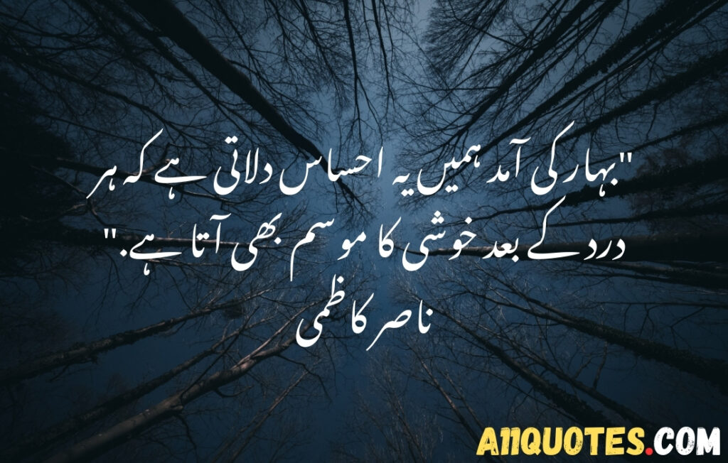 Deep Nature Quotes in Urdu