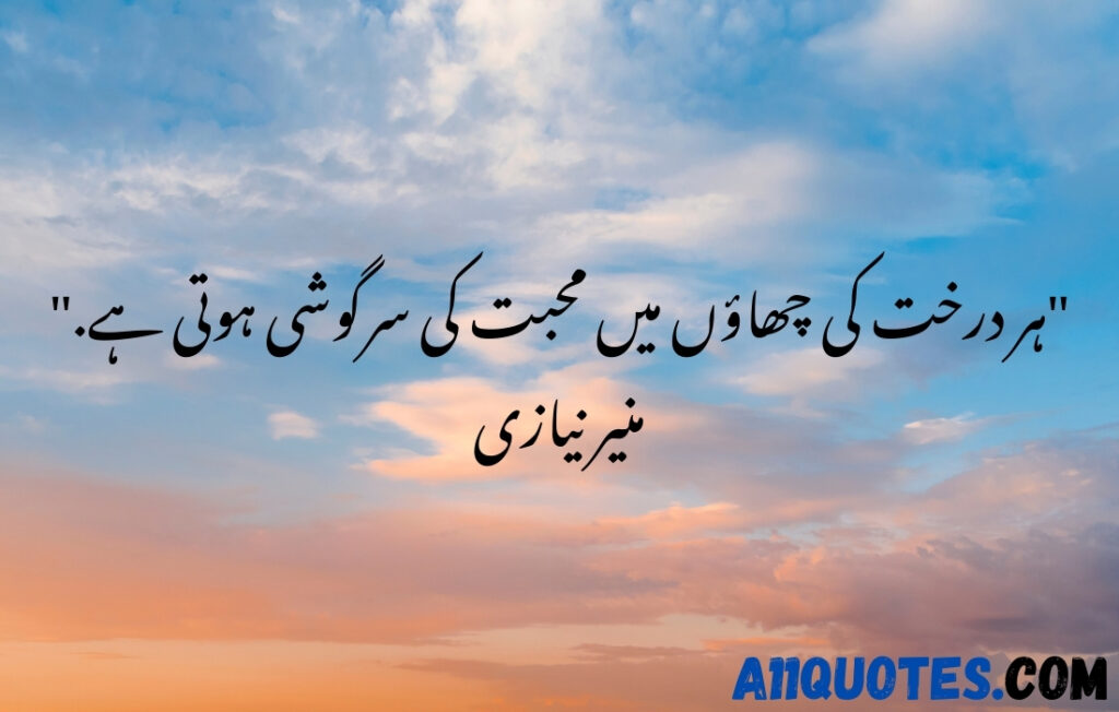 Love Nature Quotes in Urdu