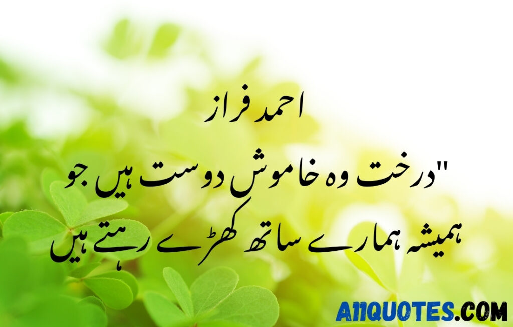 Beautiful Quotes on Trees in Urdu