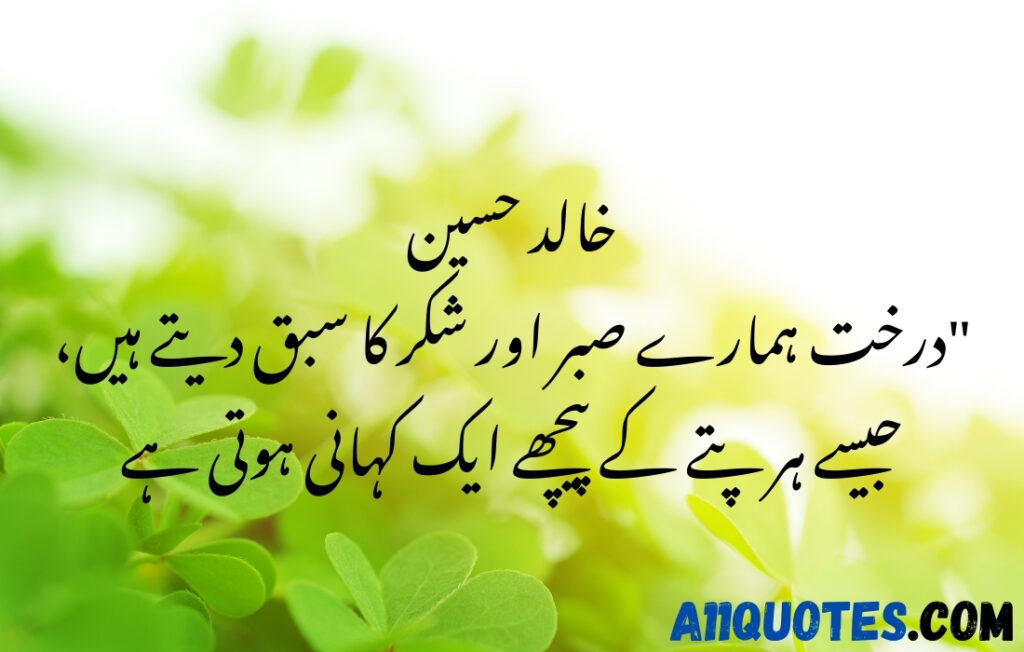 Beautiful Quotes on Trees in Urdu