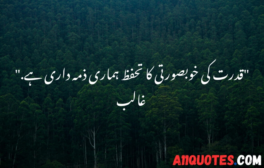 Short Environment Quotes in Urdu