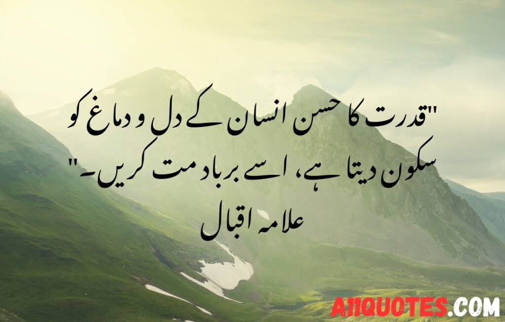 Beautiful Environment Quotes in Urdu