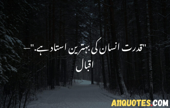 Short Quotes About Nature in Urdu