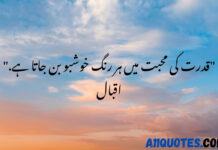 Love Nature Quotes in Urdu