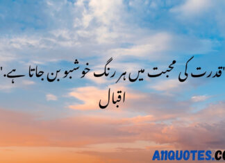 Love Nature Quotes in Urdu